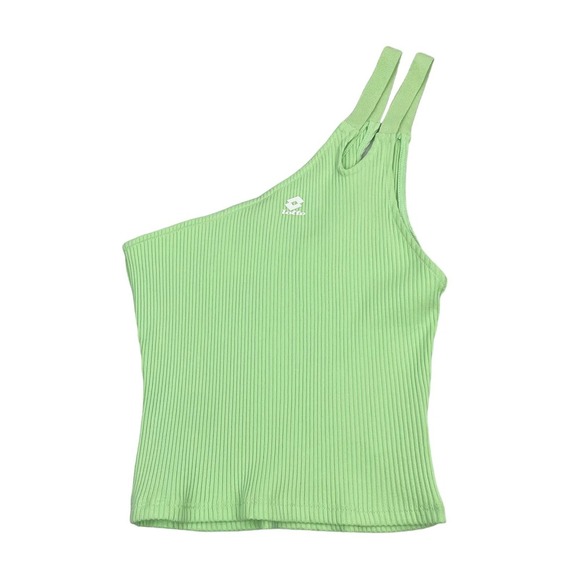 NWT LOTTO X ZARA One Shoulder Top Sz Medium Mint Lime - Picture 5 of 8